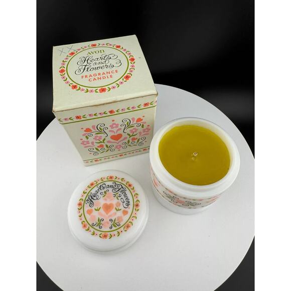 Vintage Avon Collectibles - Hearts and Flowers Candle - Picture 3 of 5